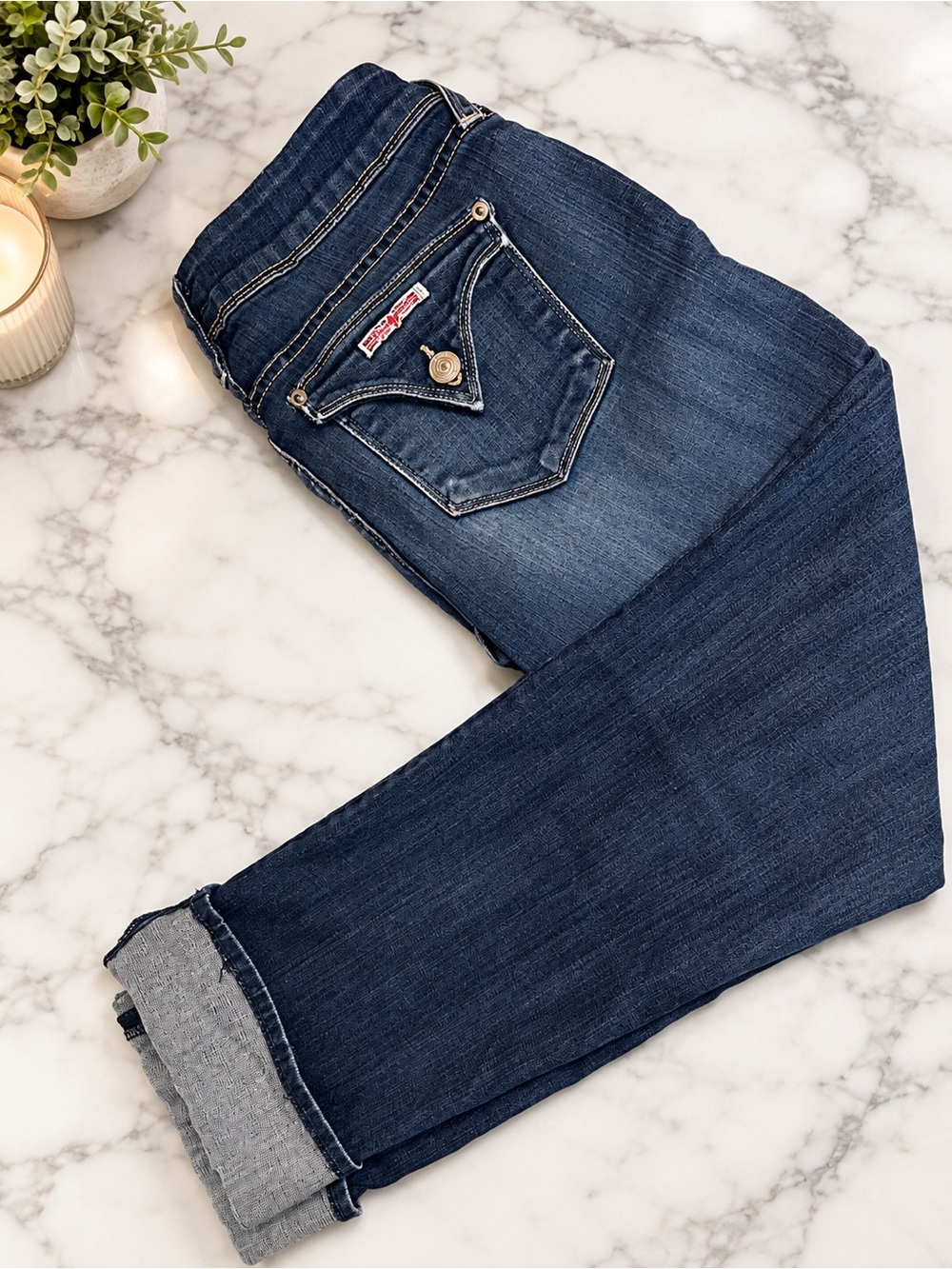 Hudson Jeans Dark Indigo Straight Leg Jeans